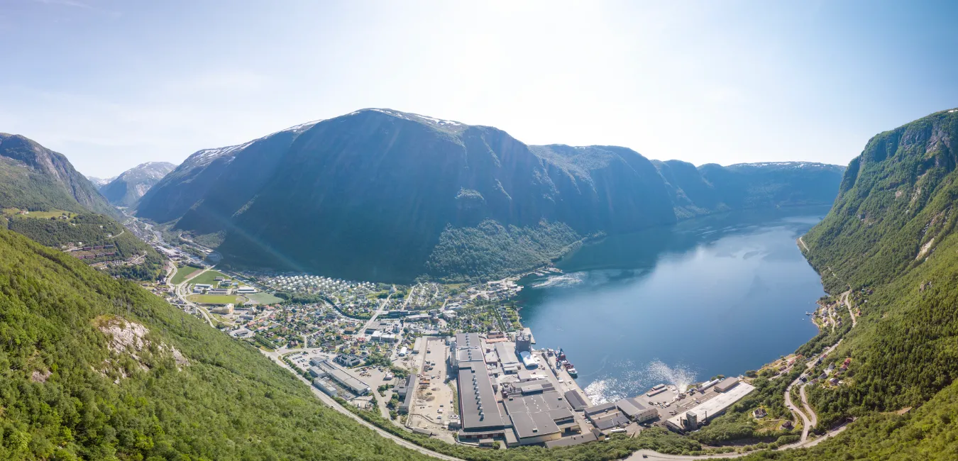 Utsikt fra Trappene i Høyanger